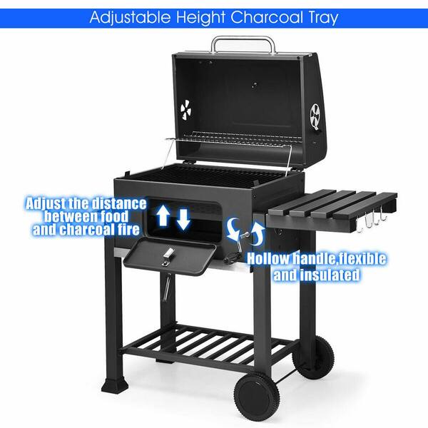 Costway charcoal grill barbecue bbq grill outdoor patio backyard cooking wheels portable hotsell