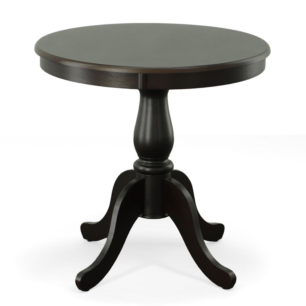 Espresso Medium Wood Round Pedestal Dining Table
