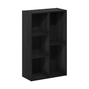 Luder 31.5 in.Blackwood 5 Shelf No Tool Assembly Standard Bookcase