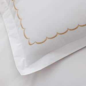 Legends Hotel Embroidered Scallop Geometric Cotton Percale Sham