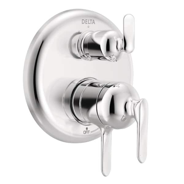 Bonacci 3-Setting Integrated Diverter 3-Handle Valve Trim Kit in Lumicoat Chrome (Valve Not Included)