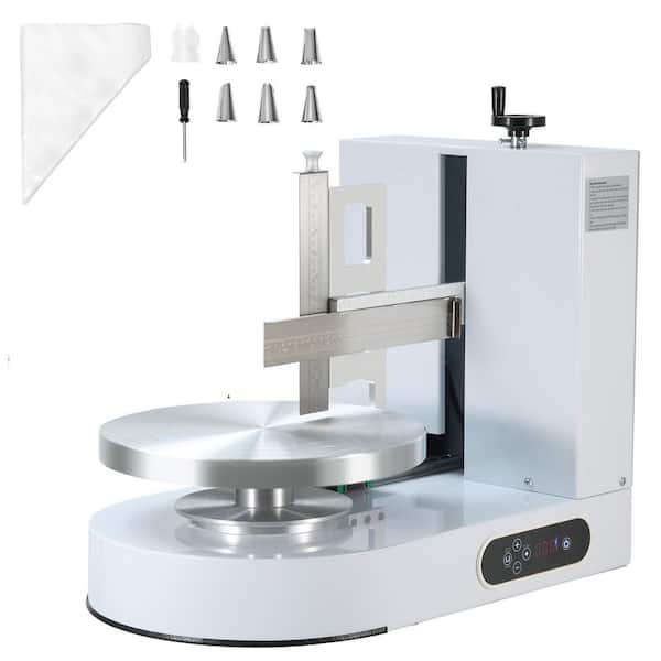 Cake Decorating Machine, 1 Piece, Aluminum Alloy, Classic Cake Pan Sets, Low Noise 25-320RPM Speed, 6-14 in. Cake, White