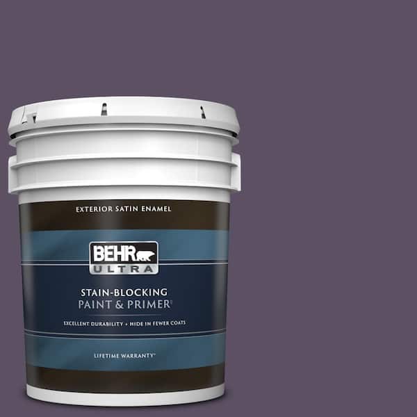 BEHR ULTRA 5 gal. #660F-7 Napa Grape Satin Enamel Exterior Paint & Primer