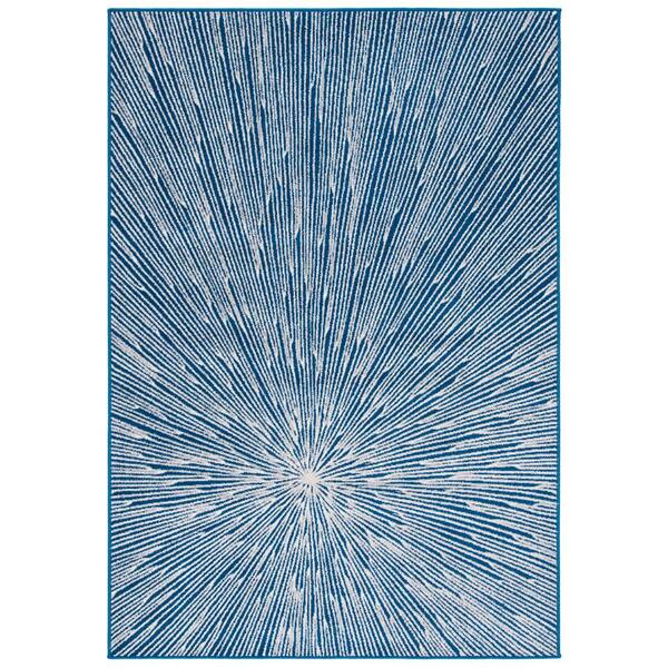 SAFAVIEH Belmont Navy/Gray 5 ft. x 8 ft. Striped Area Rug BMT136N5