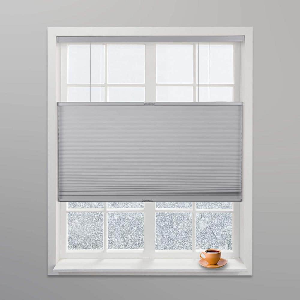 Gray Cordless Top Down Bottom Up Light Filtering Polyester Cellular Shade 29.5 in. W x 60 in. L price history on PriceWatchPro