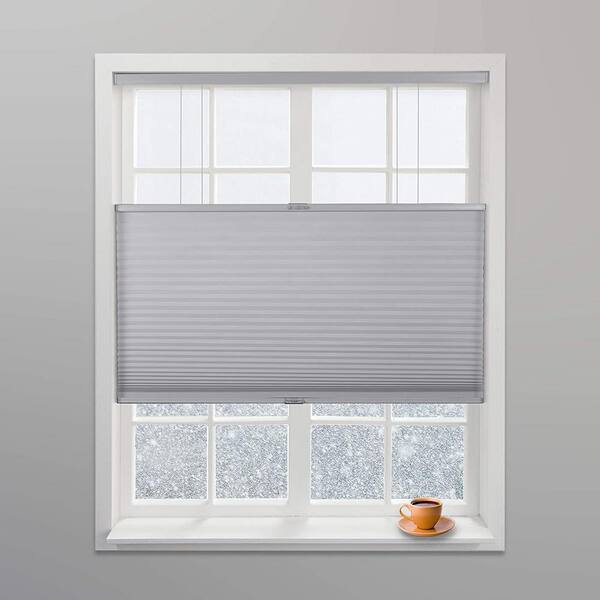Arlo Blinds Gray Cordless Top Down Bottom Up Light Filtering Polyester Cellular Shade 40 in. W x 60 in. L