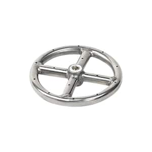 6 in. Single-Ring 304. Stainless Steel Fire Pit Ring Burner, 1/2 in. Inlet