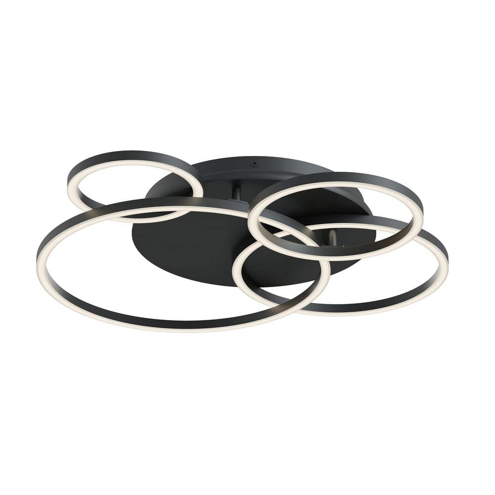 Orbit 4 in. 4-Light Black LED Semi-Flush Mount price history on PriceWatchPro