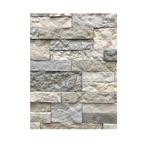 Spring Creek, Gray, 24 in. x 48 in. Textured, Cement, Standard, Rectangle Primary Wall Tiles (8 sq. ft.) Each