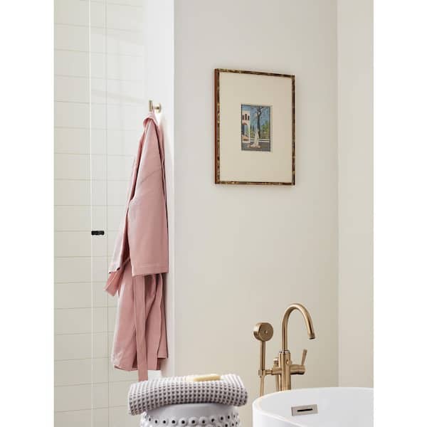 Arrondi Wall Mount Single Robe Hook in Brushed Bronze/Golden Champagne