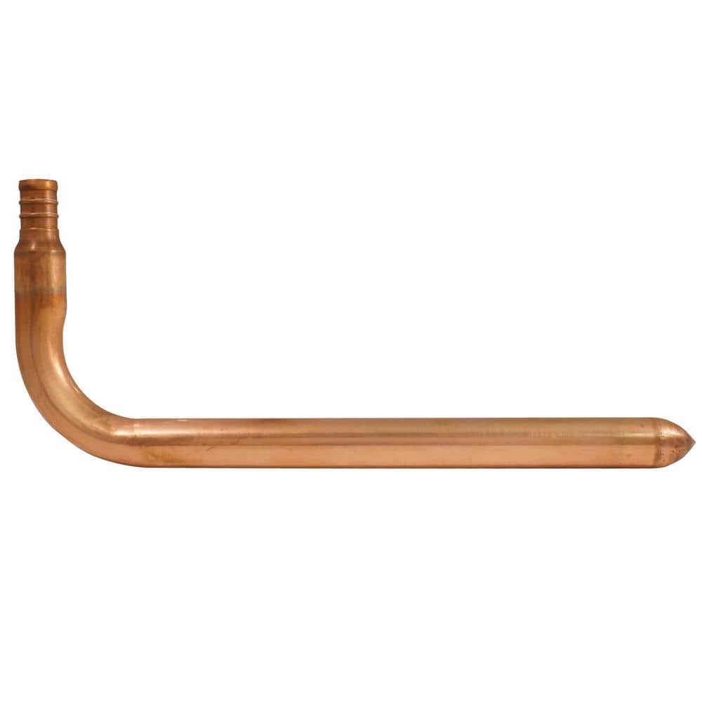 COPPER STUB OUT ELBOW FOR 1/2" PEX TUBING W NAIL FLANGE 3 1/2" X 6" 25 EAR 