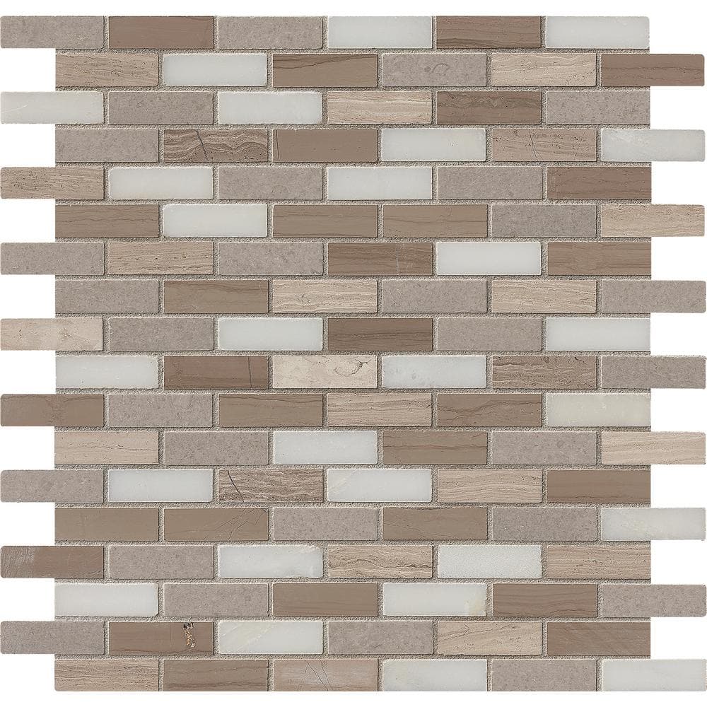 Take Home Tile Sample - Arctic Storm Gray 4 in. x 4 in. Honed Marble Mesh-Mounted Mosaic Floor and Wall Tile price history on PriceWatchPro