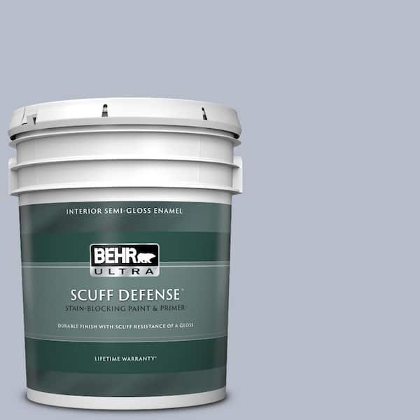 BEHR ULTRA 5 gal. #610F-4 Silver Service Extra Durable Semi-Gloss Enamel Interior Paint & Primer