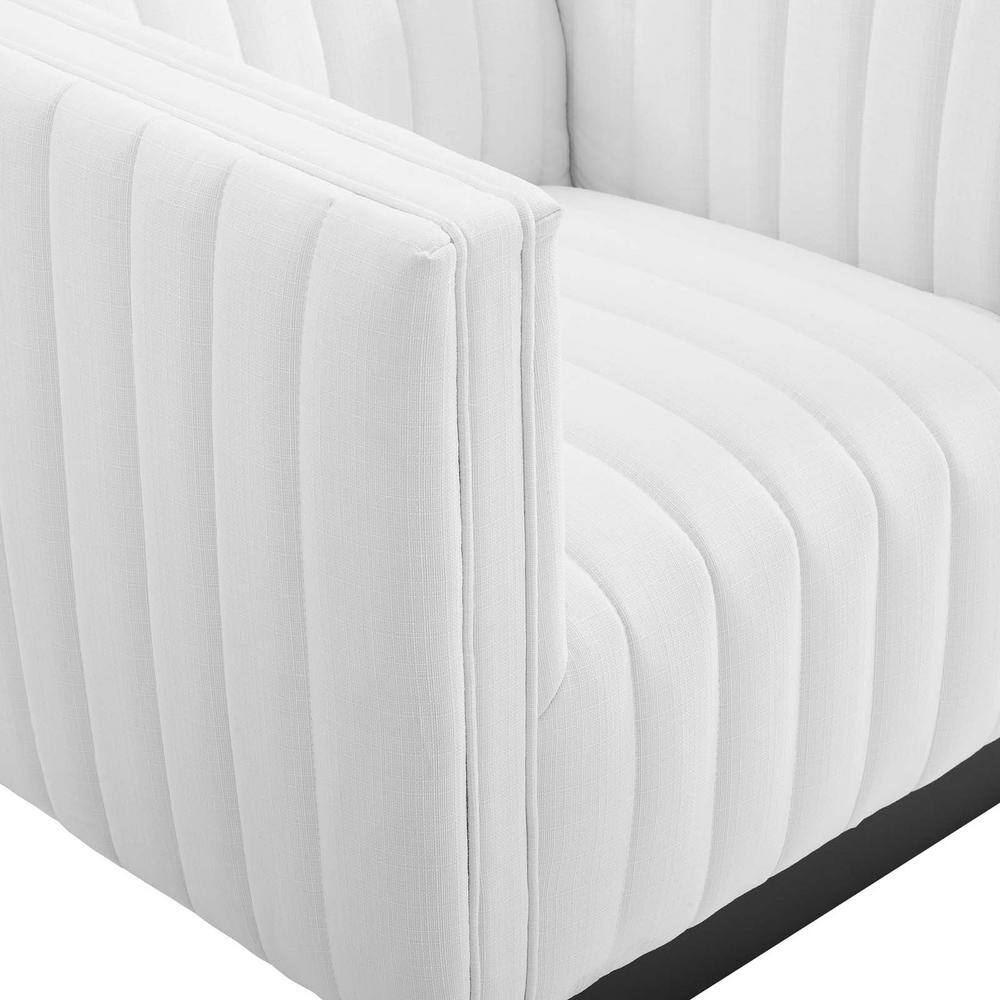 Elegant White Velvet Wood Base Accent Chair