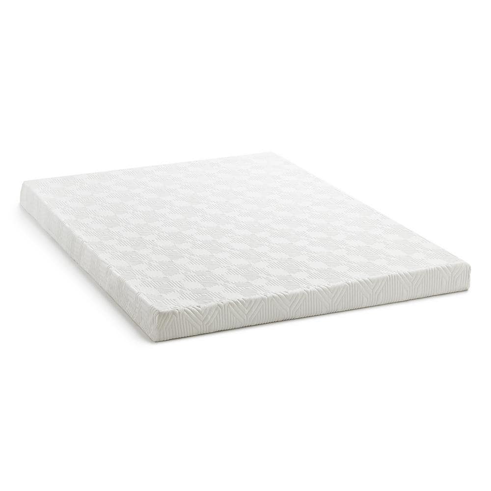 Lucid Comfort Collection 4 in. Full Gel Memory Foam Mattress Topper with Breathable Cover, Blue Foam with a White Cover -  LUCC40FF30CGT