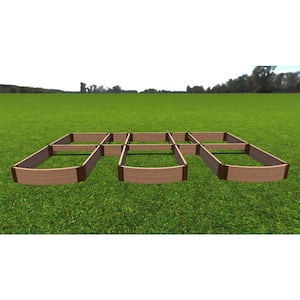 Classic Sienna Composite ft.Walk-In Easy Reach ft. - 8 ft. x 16 ft. x 11 in. Raised Garden Bed - 2 in. Profile