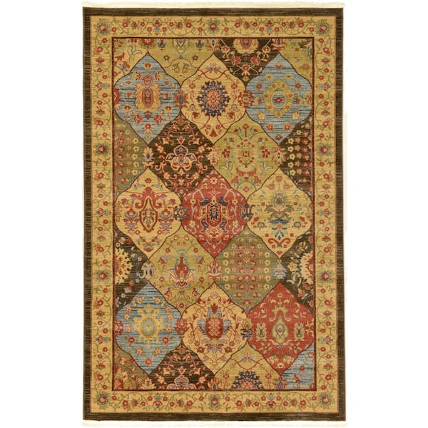 Unique Loom Edinburgh Tulip Multi 5' 0 x 8' 0 Area Rug