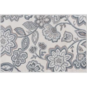 Madison Floral Cream 2 ft. x 3 ft. Indoor Area Rug