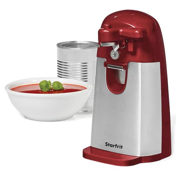 Montgomery Ward Ginny's Delicious Red 50W Electric Can Opener with  Stainless Steel Blade and Knife Sharpener (Delicious Red)