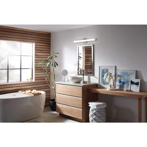 HINKLEY Hinkley Alto 44-Watt Integrated LED 5-Light 30 in. Bath Vanity Light with Invisimount in Chrome