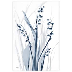 "Radiant Blues-2" Unframed Free Floating Tempered Glass Panel Graphic Wall Art Print 48 in. x 32 in.