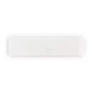 Thassos White 4 in x 16 in Polished Subway Marble Wall and Floor Tile (7.999 Sq. Ft./Case)