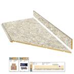 8 ft. Beige Laminate Countertop Kit With Right Miter and Full Wrap Ogee Edge in Spring Carnival Granite