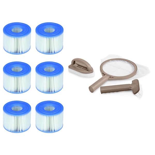 Intex PureSpa Type S1 Easy Set Pool Filter Cartridges (6-Filters) and Cleaning Kit