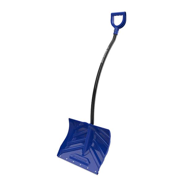 Snow Joe 18 in. Ergonomic Snow Shovel with Nylon Wear Strip and DGrip