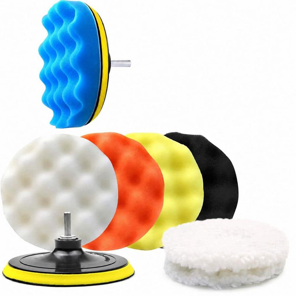 6 Inch Sponge Wool Polishing Buffing Pad Kit with M14 Drill Adapter for Car Cleaning Waxing 11pcs price history on PriceWatchPro