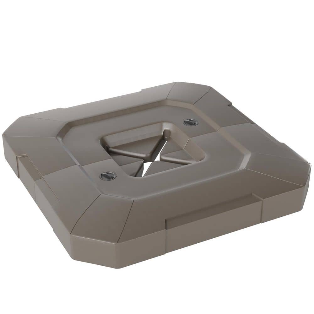 All-weather HDPE Outdoor Cantilever Patio Umbrella Base with Fillable Design in Brown price history on PriceWatchPro