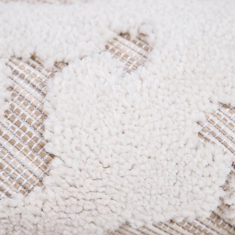Natural Driftwood Rectangular Stain-Resistant Synthetic Rug 4' x 6'