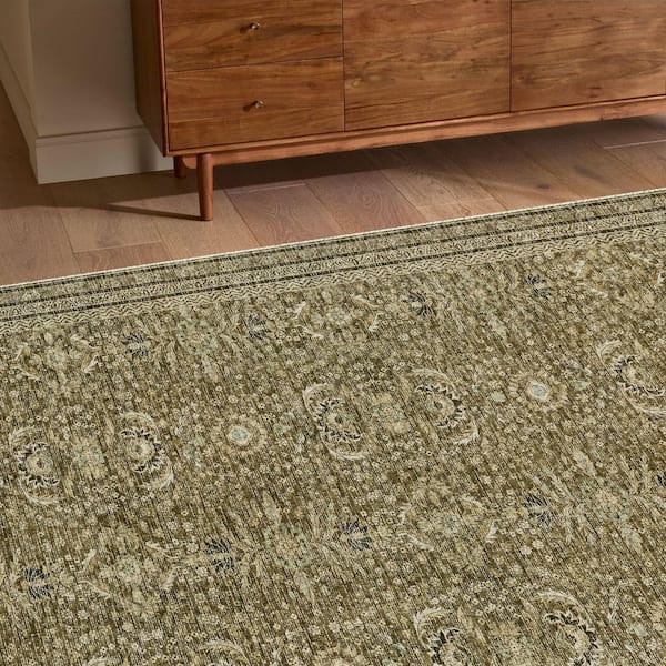 Desert Brown 5 ft. x 8 ft. Vintage Indoor Area Rug