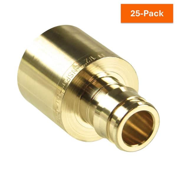 Uponor ProPEX 1/2 in. PEX-A Expansion Barb x 3/4 in. Copper Lead-Free Brass Reducing Female Sweat Adapter (25-Pack)