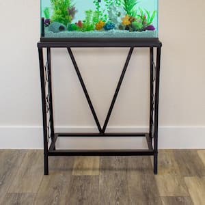 Aquarium Fundamentals Black 27.8 in. Accent Cabinet with 1 Shelf in Powder Coated Steel for 20 gal. Aquariums