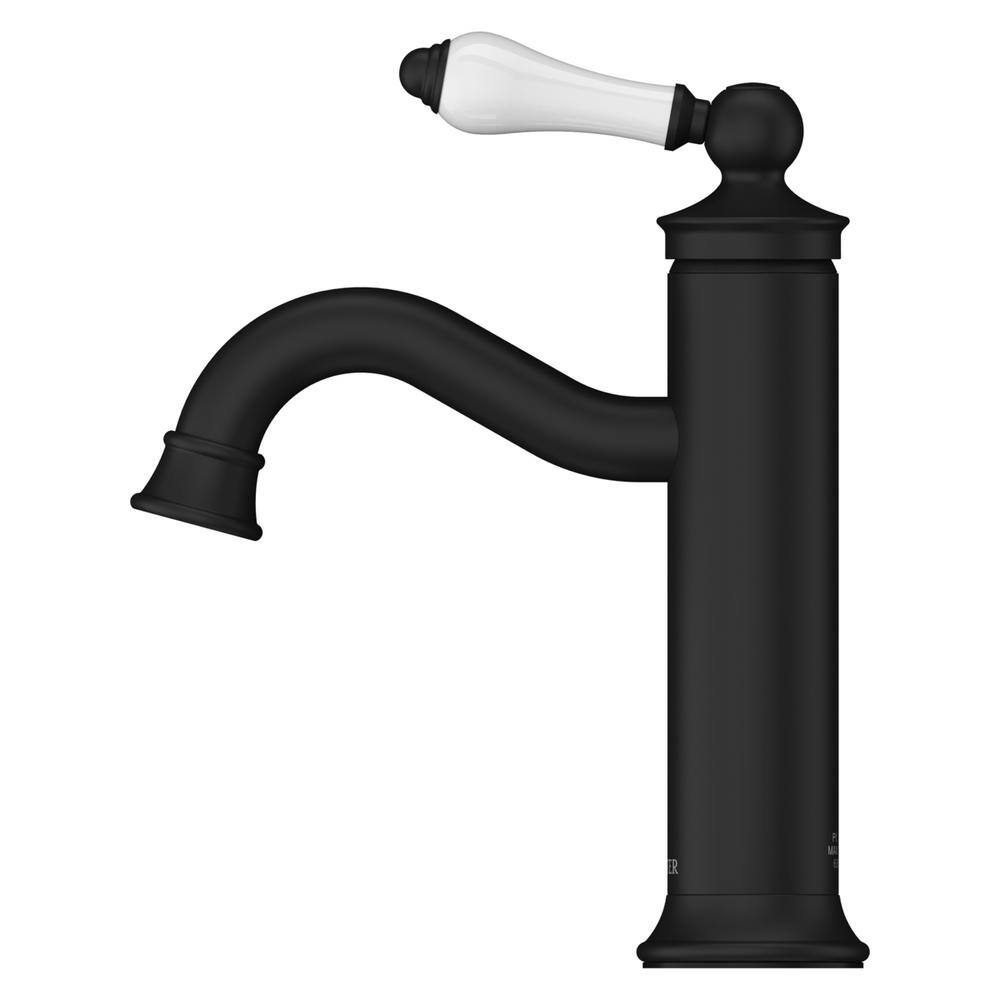 Matte Black Single Handle High Arc Bathroom Faucet
