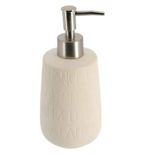 Relax Freestanding Hand Soap and Lotion Dispenser 10 fl. oz. Ivory