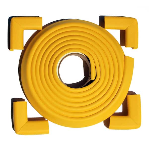 Cardinal Gates 12 ft. Edge and Corner Safety Cushion Roll Plus Corners in Yellow (4-Pack)