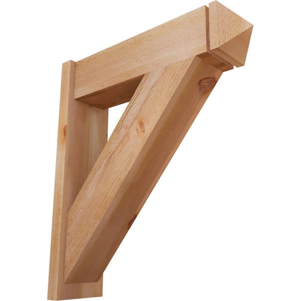 Ekena Millwork 8 in. x 34 in. x 30 in. Traditional Arts and Crafts Rough Sawn Western Red Cedar Outlooker