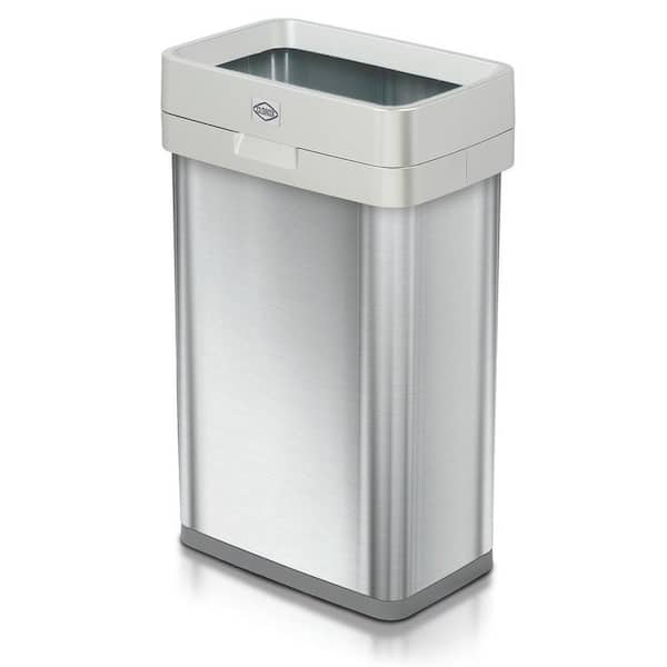 13 Gal. Stainless Steel Slim Open Top Trash Can