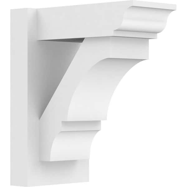 Ekena Millwork Balboa 7 in. W x 14 in. H x 12 in. D Signature Urethane Polyurethane Outlooker with Traditional Ends