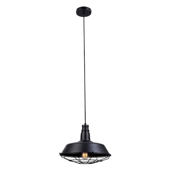 Globe Electric Damon 1-Light Matte Black Pendant