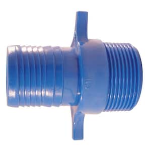 1-1/4 in. Barb Insert Blue Twister Polypropylene x MPT Adapter Fitting