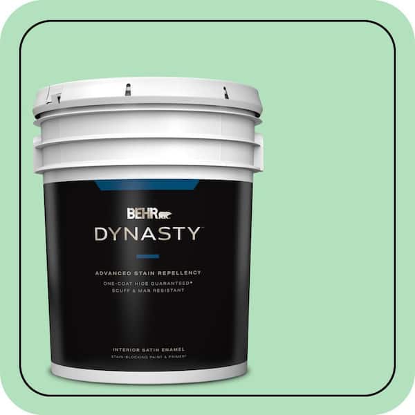 BEHR DYNASTY 5 gal. #P400-3 Folk Tale Satin Enamel Interior Stain-Blocking Paint & Primer