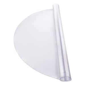 Plastic Table Cover, 48 x 48 in. 2.0 mm Thick Clear Table Protector, Round, PVC Desk Mat Waterproof & Easy Cleaning Desk