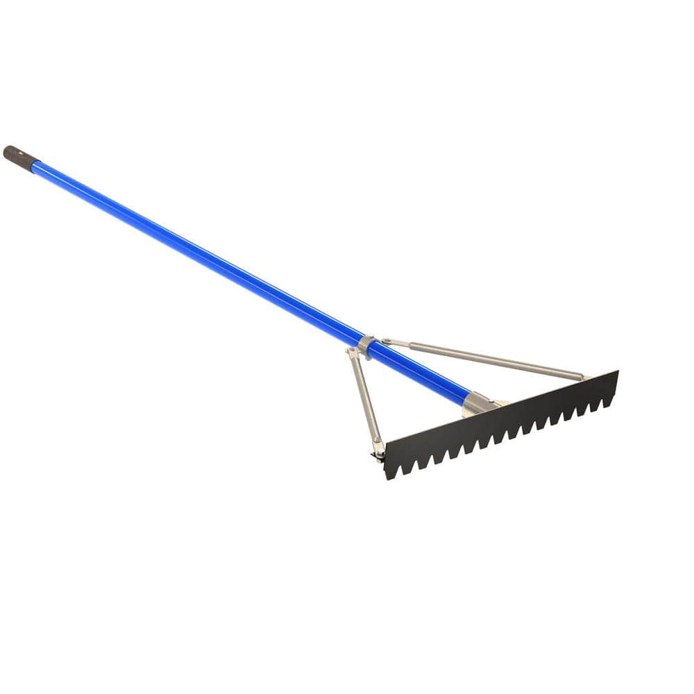 Bon Tool 6 ft. Aluminum Handle 24 in. Blunt Tooth Asphalt Lute Rake 12 ...