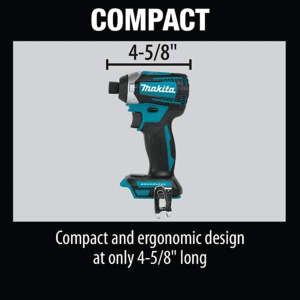 Makita 18V LXT Lithium-Ion Brushless 1/4 in. Cordless Quick-Shift 