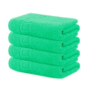 Green Greek Key Cotton Kitchen Towel Set (Set of 4)