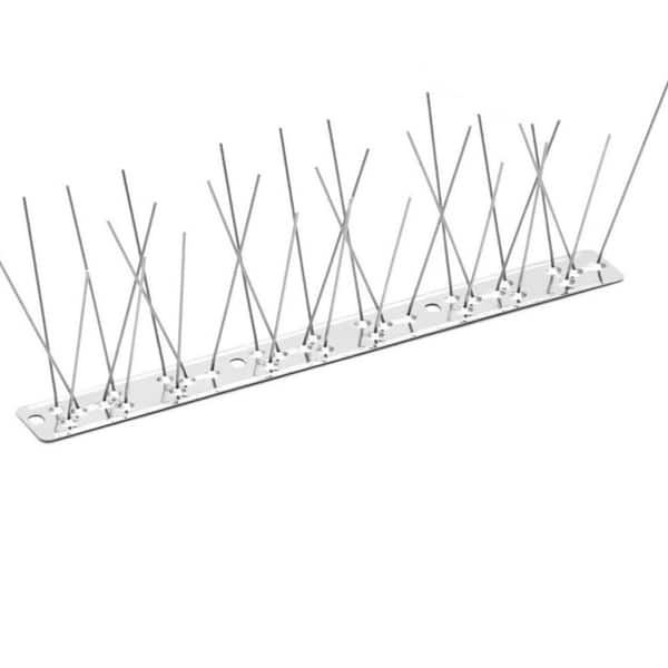 Stainless Steel Bird Spikes 12-Pack 10 ft. Coverage Durable and Weather-Resistant