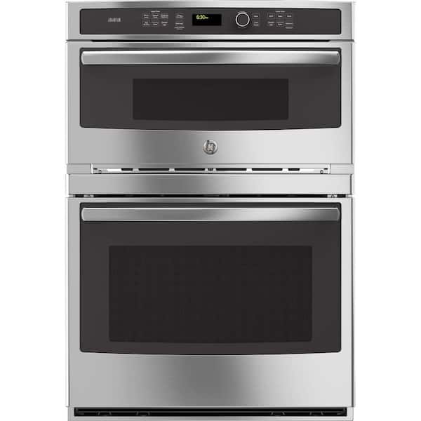GE Profile 30 in. Double Electric Convection Wall Oven with Built-In Advantium Microwave in Stainless Steel